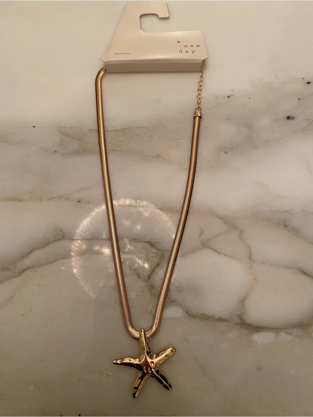 Target Gold Starfish Pendant Necklace - Gold